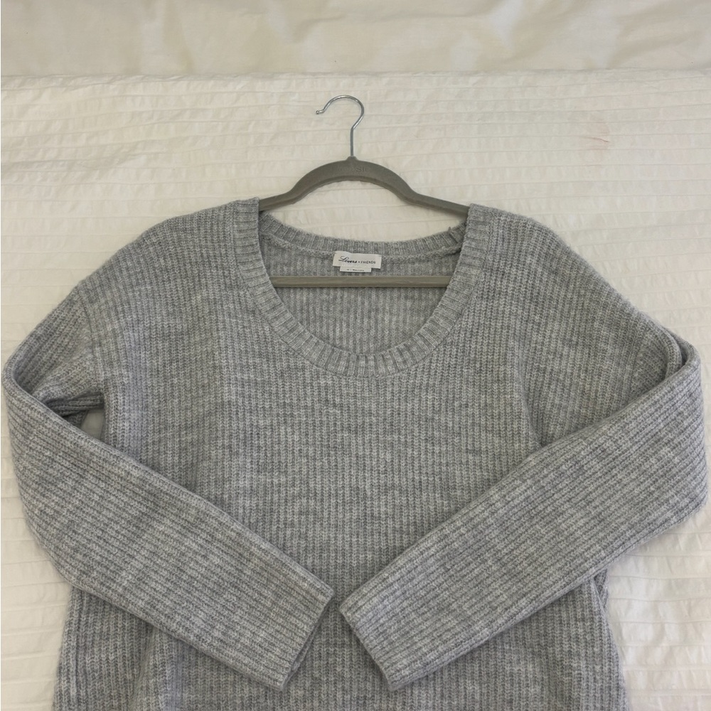 Light Gray Women's Cozy Knit Sweater